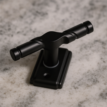 SQIEK 551 Window black handle placed on a marble surface