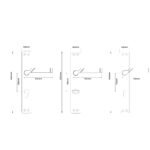 SQIEK 551 Backplate Outline with dimensions