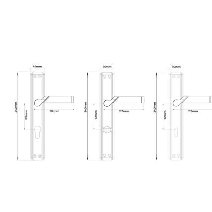 SQIEK 551 Backplate Outline with dimensions