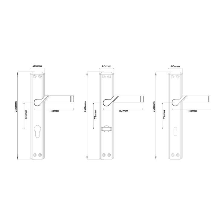 SQIEK 551 Backplate Outline with dimensions