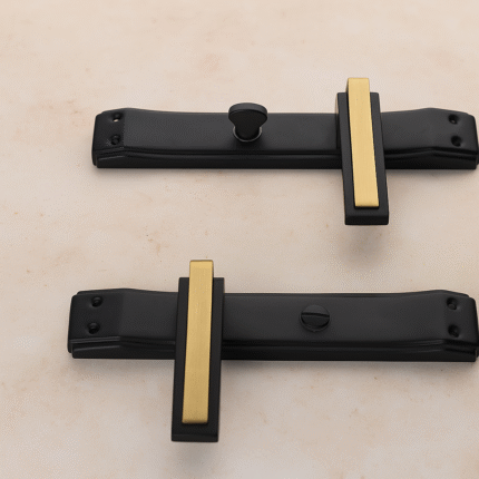 JOVI 630 Bathroom Handle black with gold insert