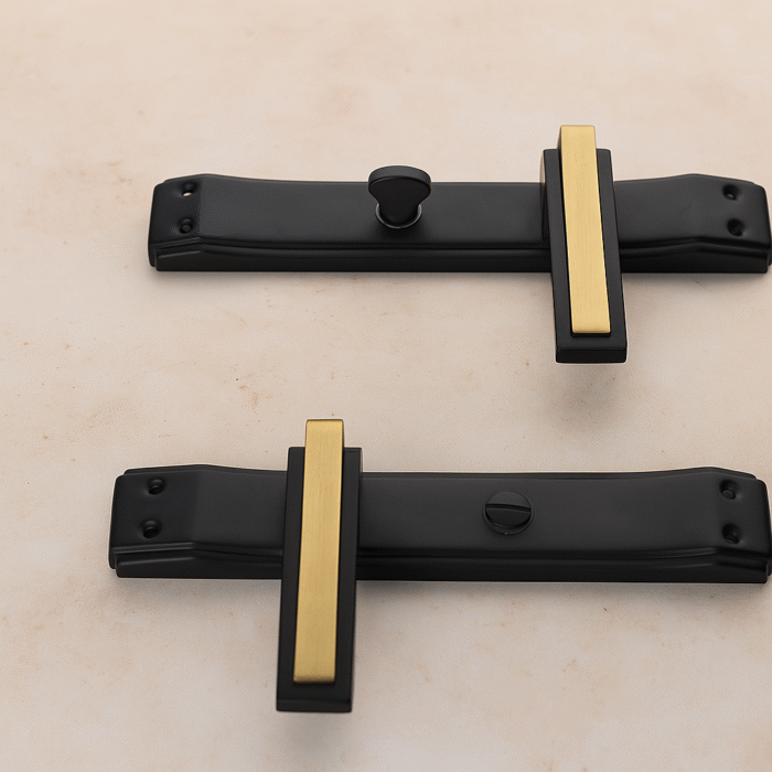 JOVI 630 Bathroom Handle black with gold insert