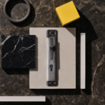 JOVI 630 Half Handle perfect door handle. Silver/Grey cylinder handle