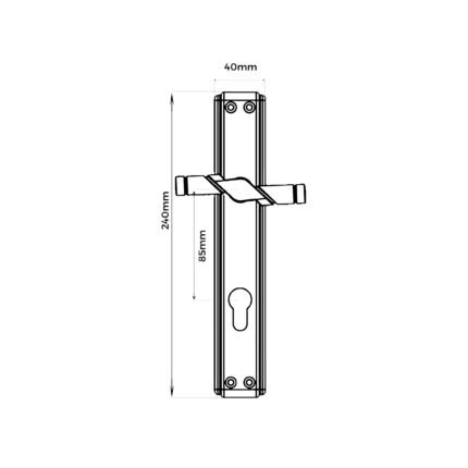 SQIEK 551 Half-Handle dimensions with outline