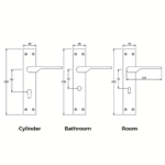 TIDLO 502 Backplate Outline with dimensions