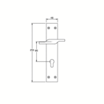 TIDLO 502 Half Handle Outline with dimensions