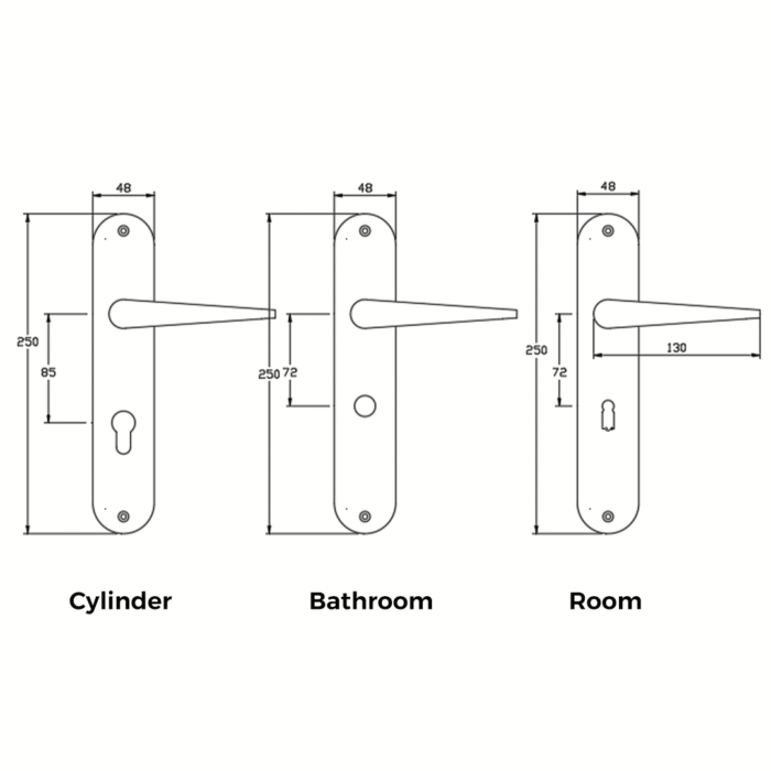 TIDLO 504 Backplate Outline with dimensions