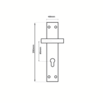 TIDLO 505 Half Handle Outline with dimensions