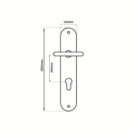 TIDLO 509 Half Handle Outline with dimensions