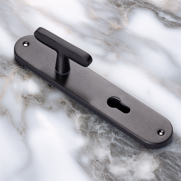 TIDLO 509 Half Handle Grey placed on marble surface