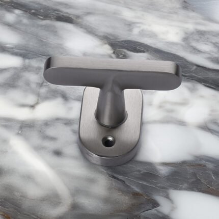 TIDLO 509 silver window handle placed on a marble surface